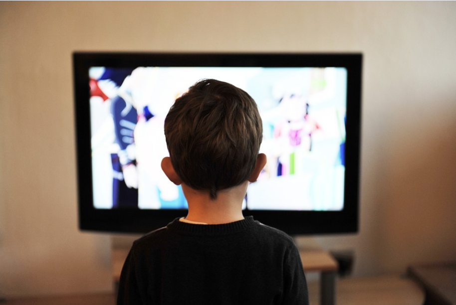 boy Watching the television shows